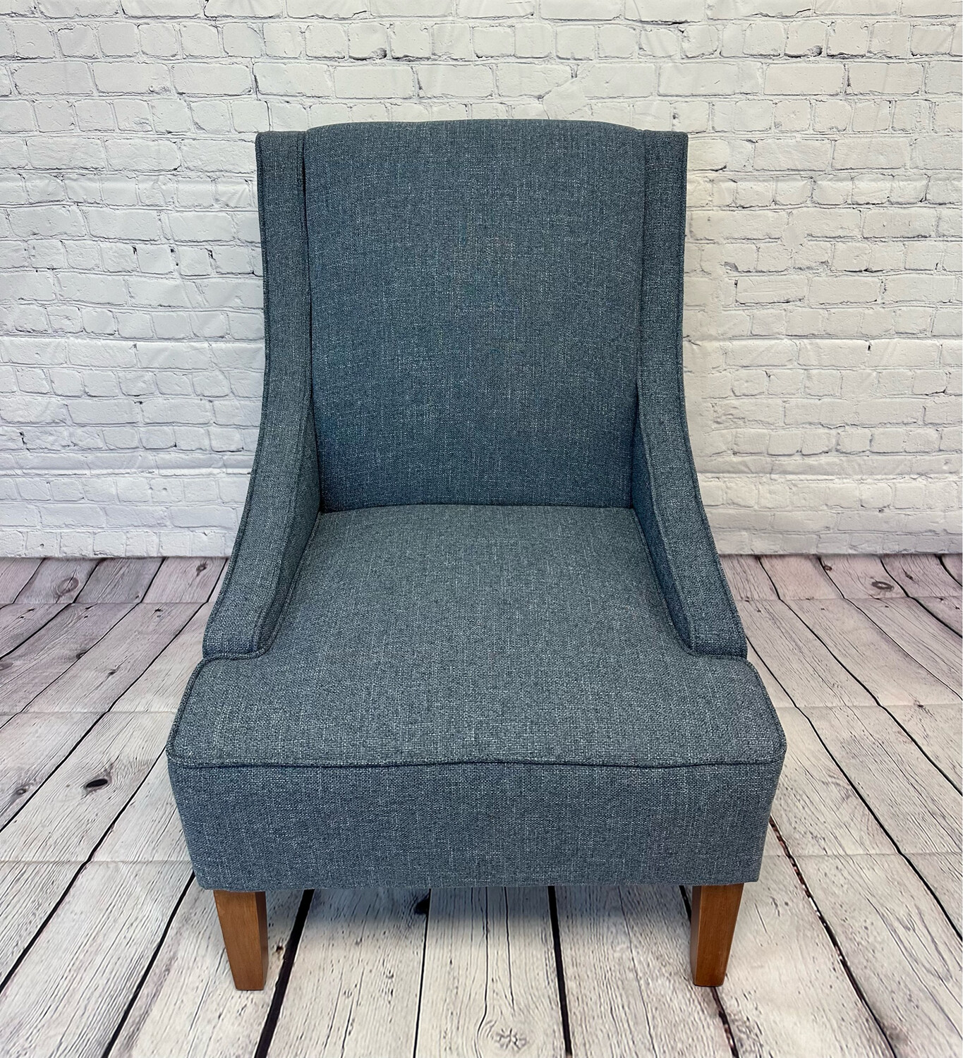 Blue Woven Accent Chair