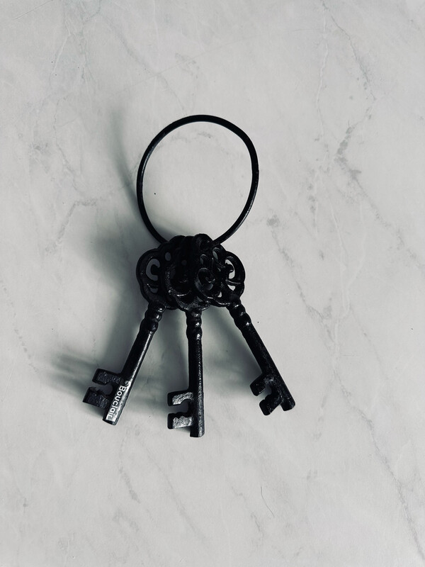 Black Decorative Table Keys