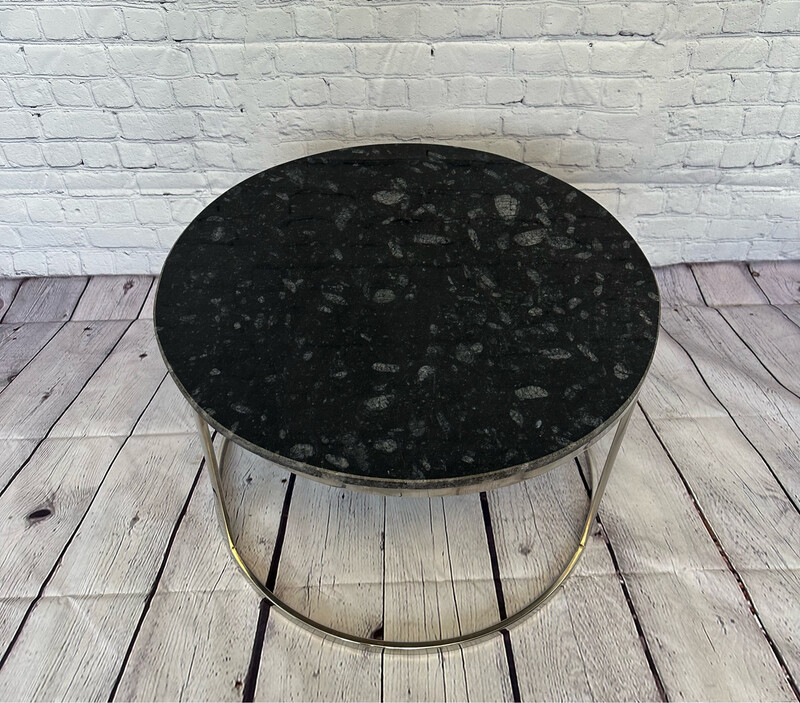 Blue/Black Marble Top Coffee Table