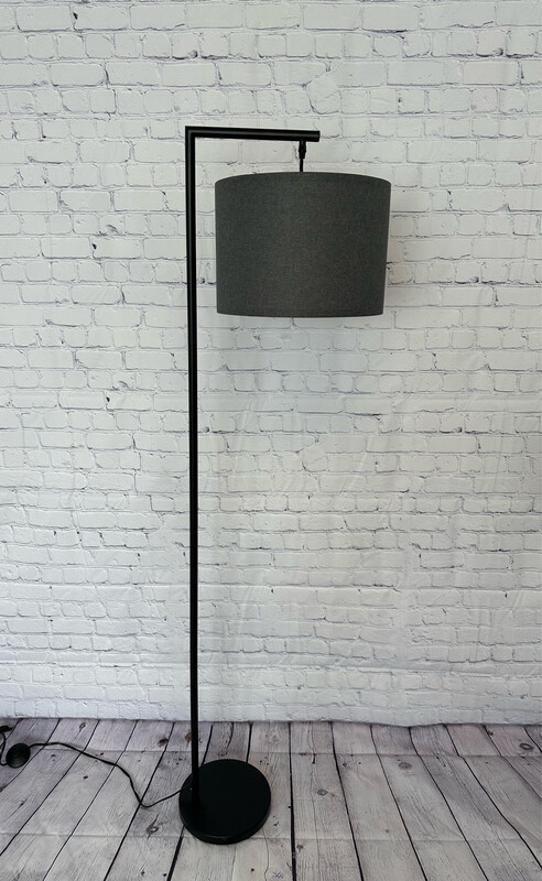 Matte Black Metal Hanging Floor Lamp
