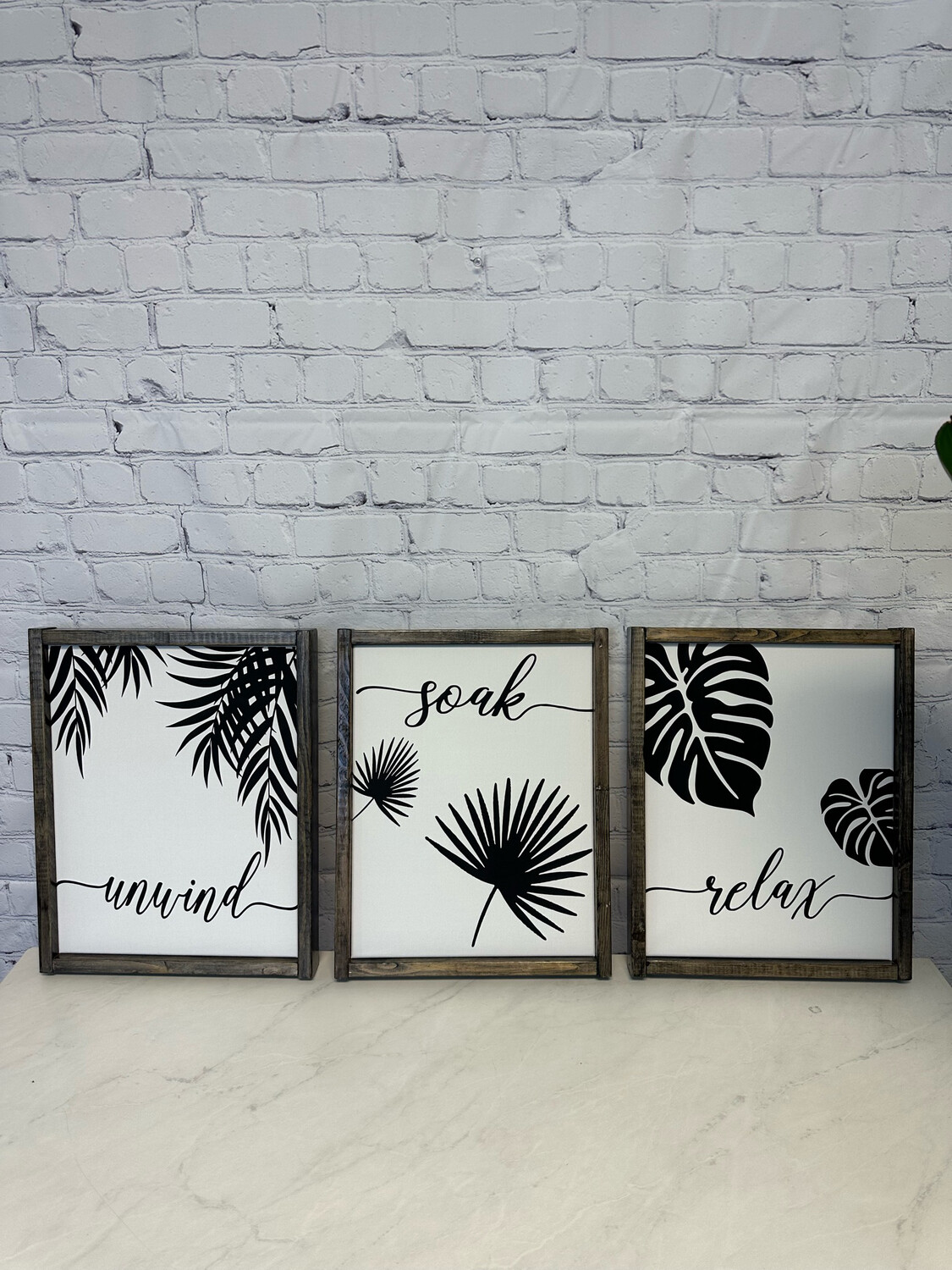 Unwind, Soak & Relax Print - Set Of 3