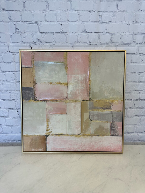 Abstract Pink & Gold Canvas