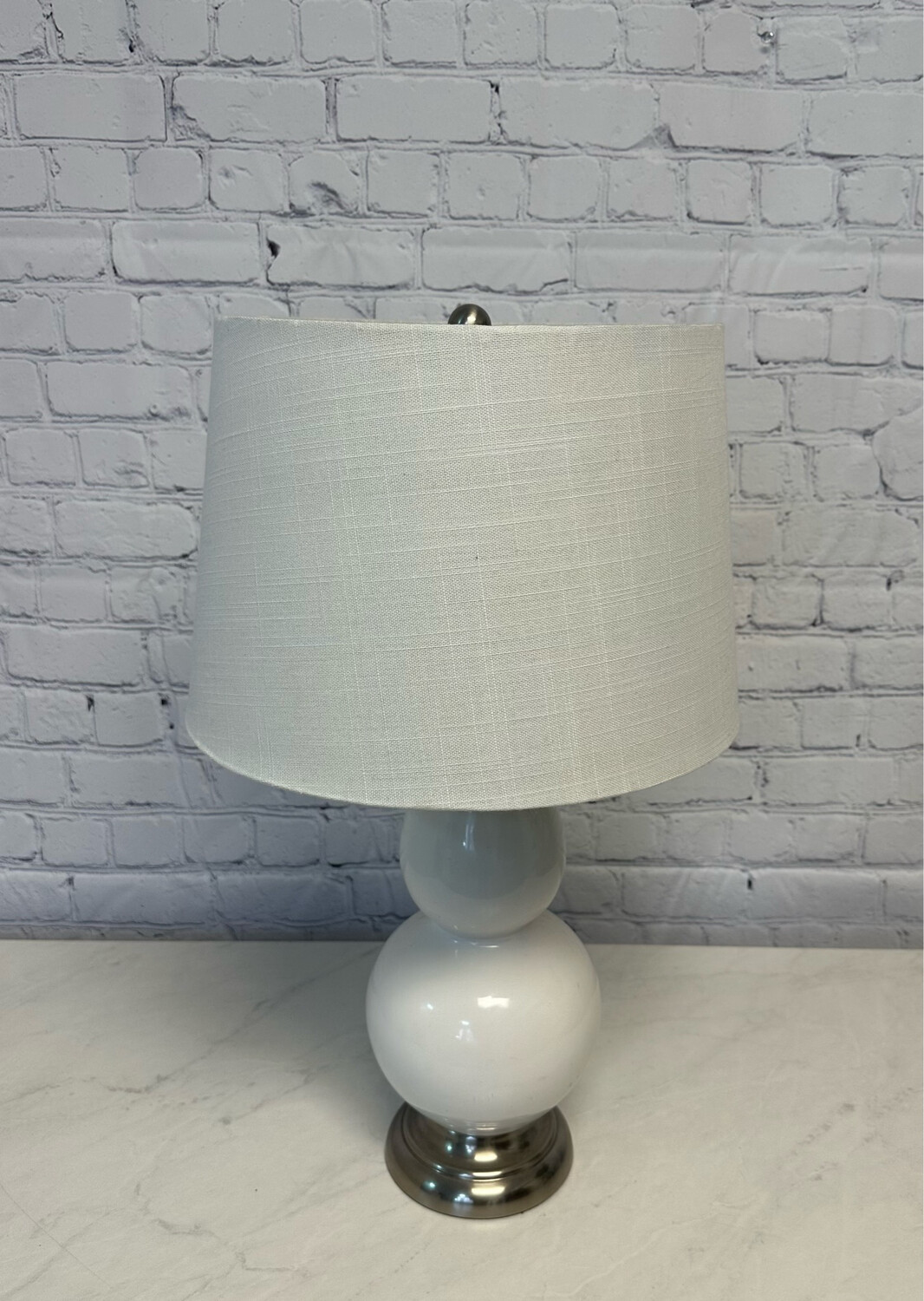 White Hourglass Shape Lamp
