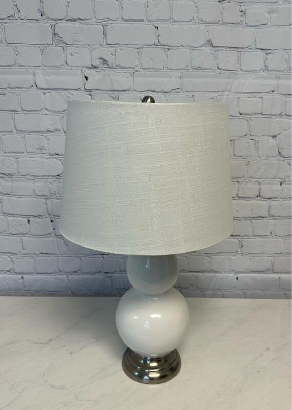White Hourglass Shape Lamp
