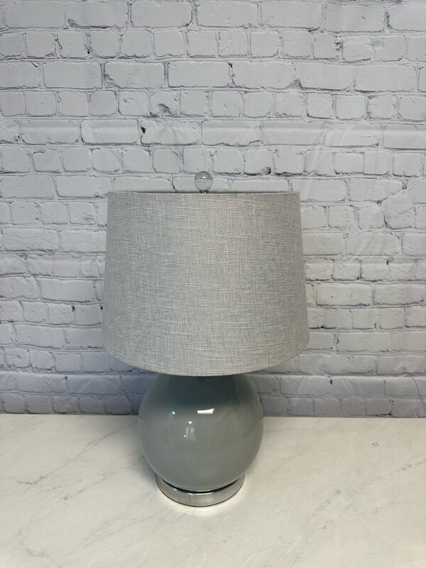 Grey Glass Lamp