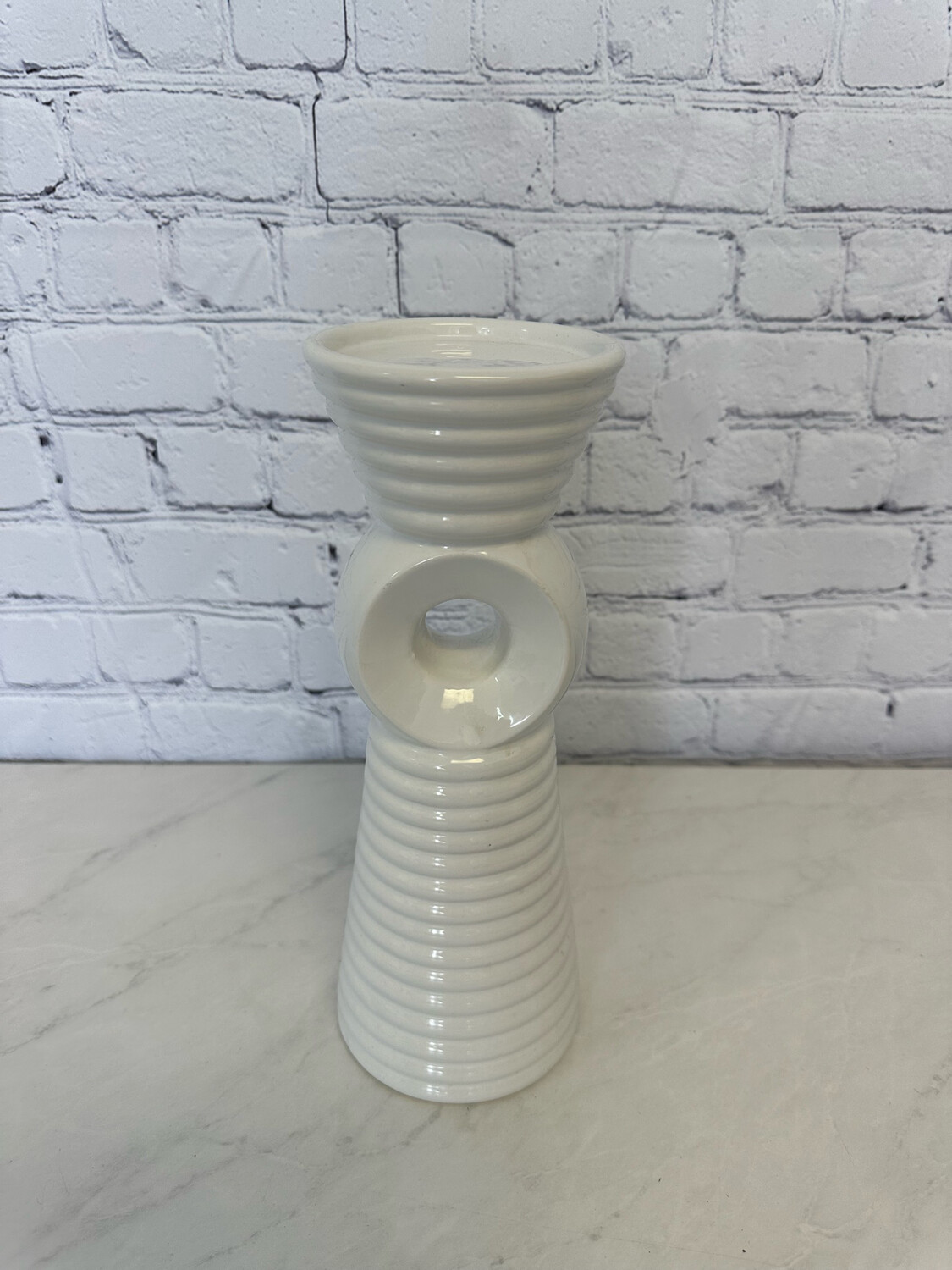 White Candle Holder