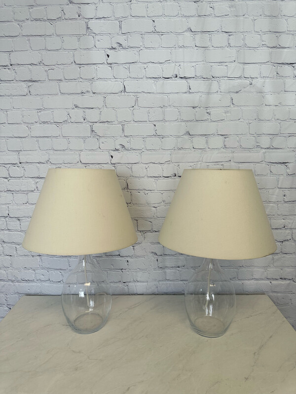 Sleek & Simple Glass Lamp - Set Of 2