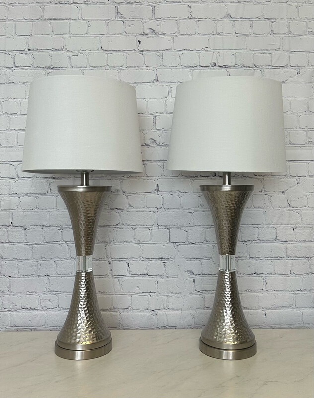Chic Stamped Metal Tall Lamp - Set Of 2