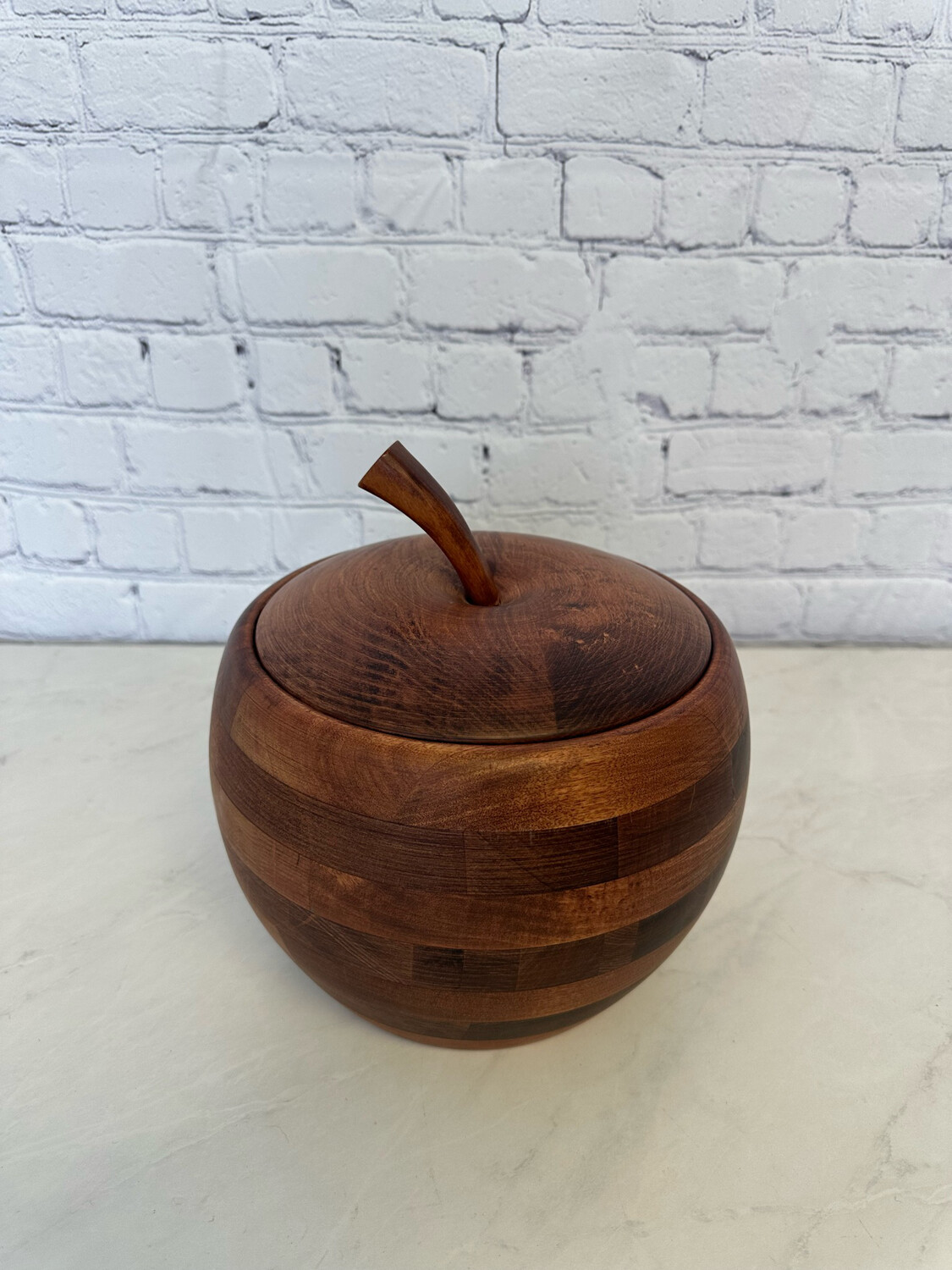 Big Wooden Apple Jar