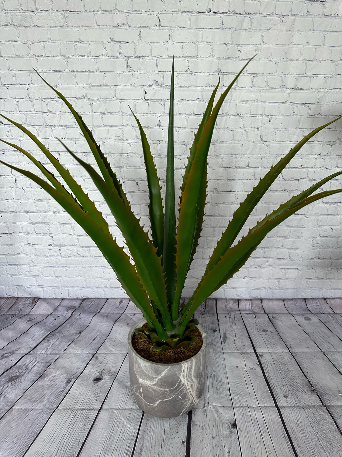 XL Light Grey Faux Cactus Floor Plant