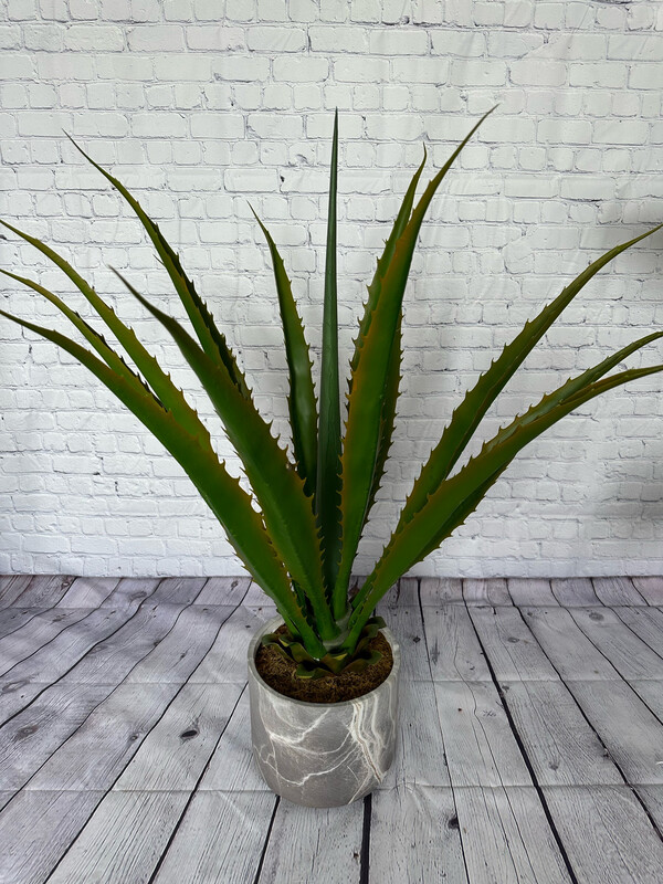 XL Light Grey Faux Cactus Floor Plant