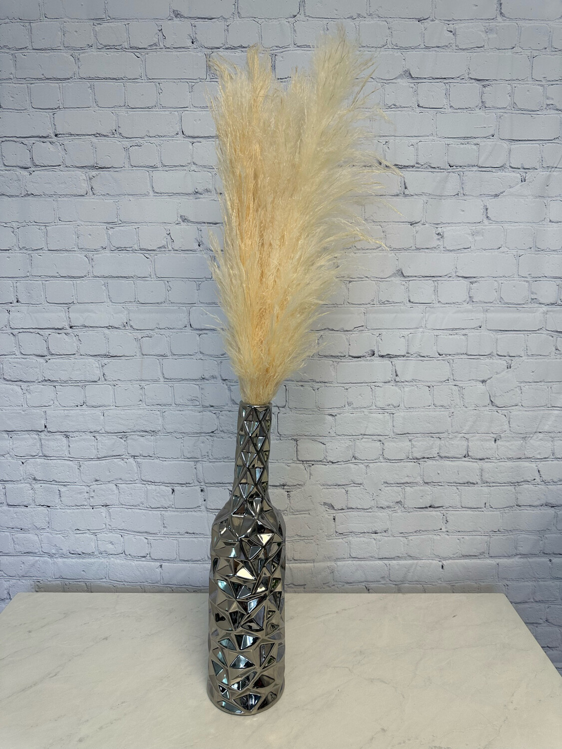 Stamped Chrome Vase