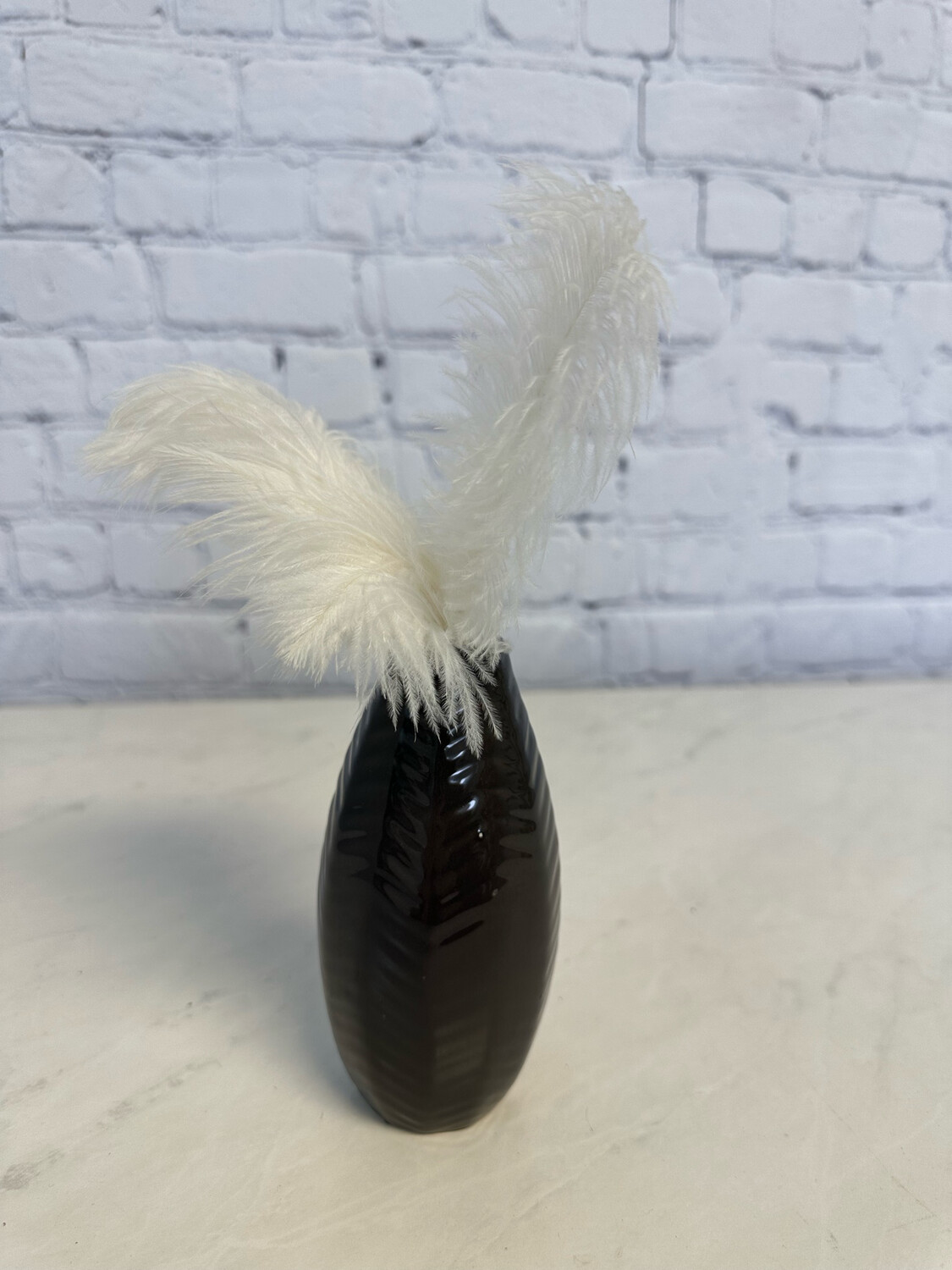 Dark Grey Teardrop Vase