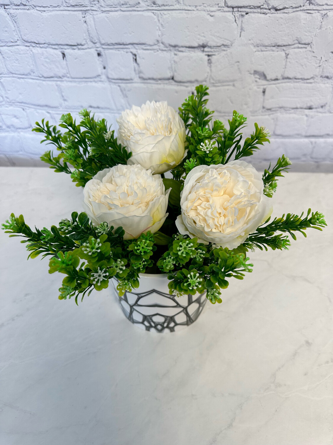 Dark Grey & White Vase