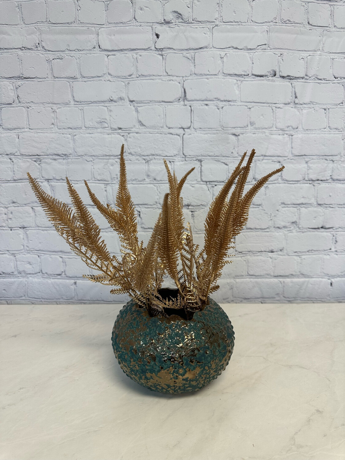Small Bronze & Turquoise Bowl