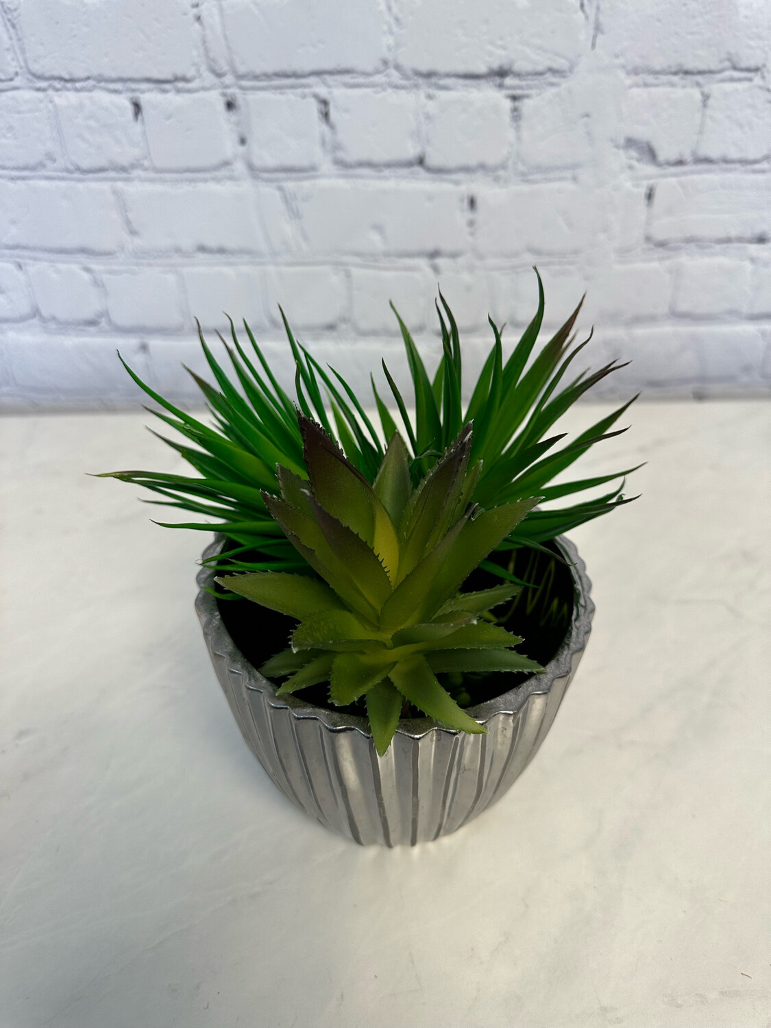 Grey Chrome Vase