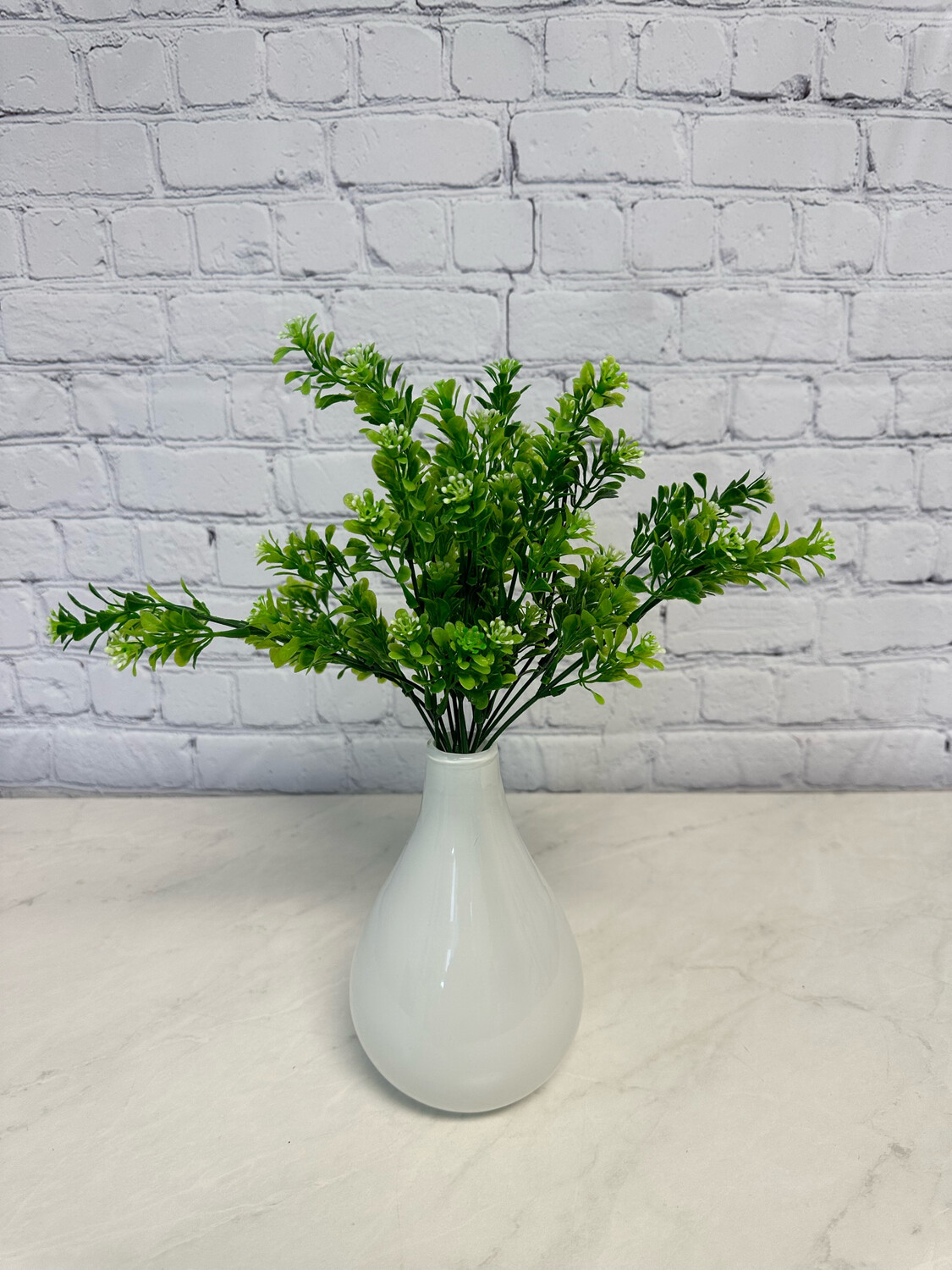 White Teardrop Vase