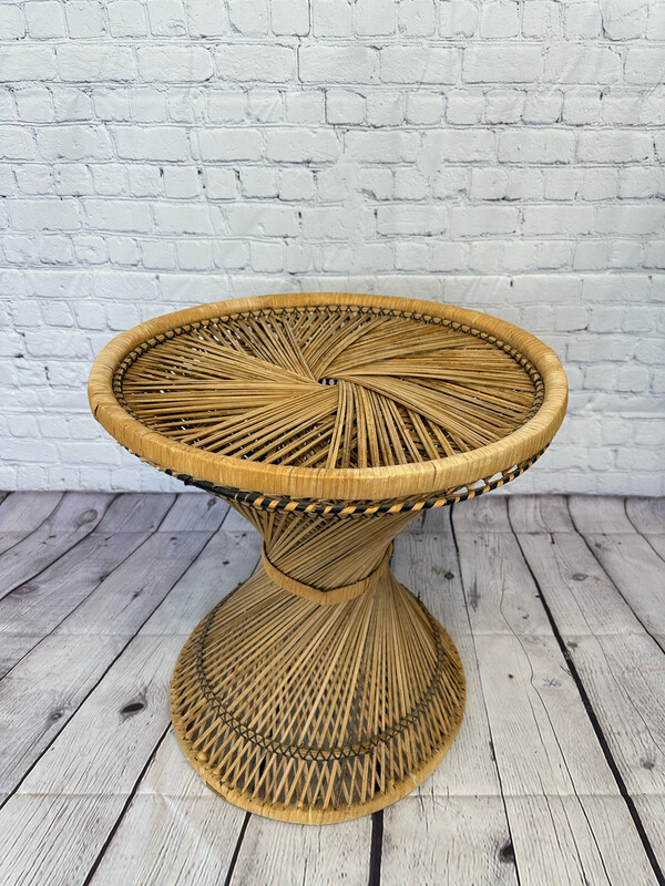 Single Wicker End Table