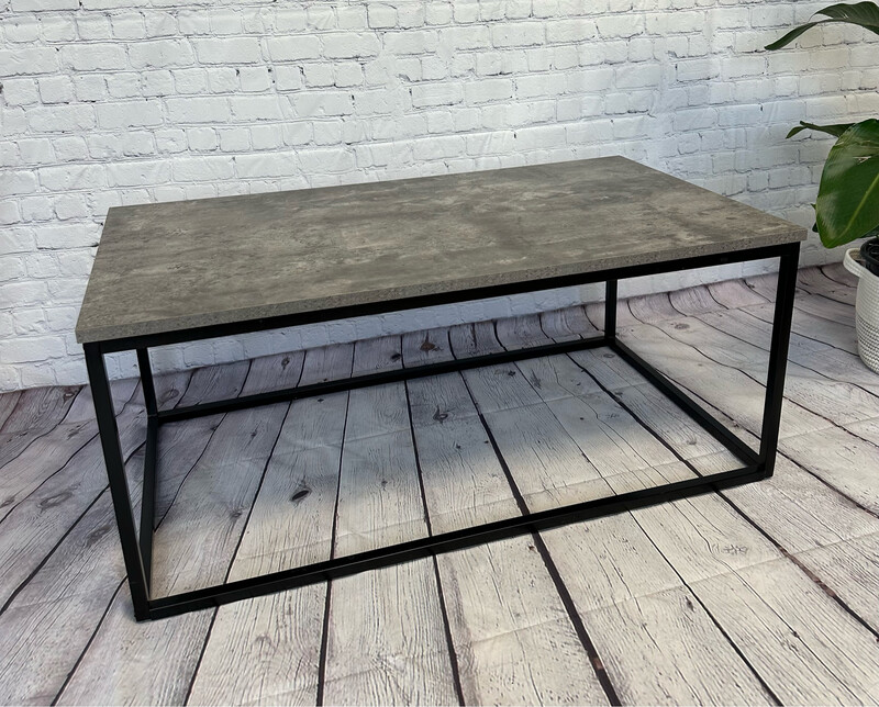 Dark Grey Faux Marble Top Coffee Table