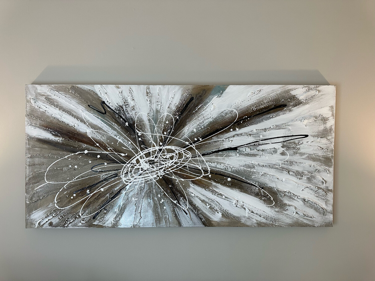 Neutral Flower Abstract Canvas