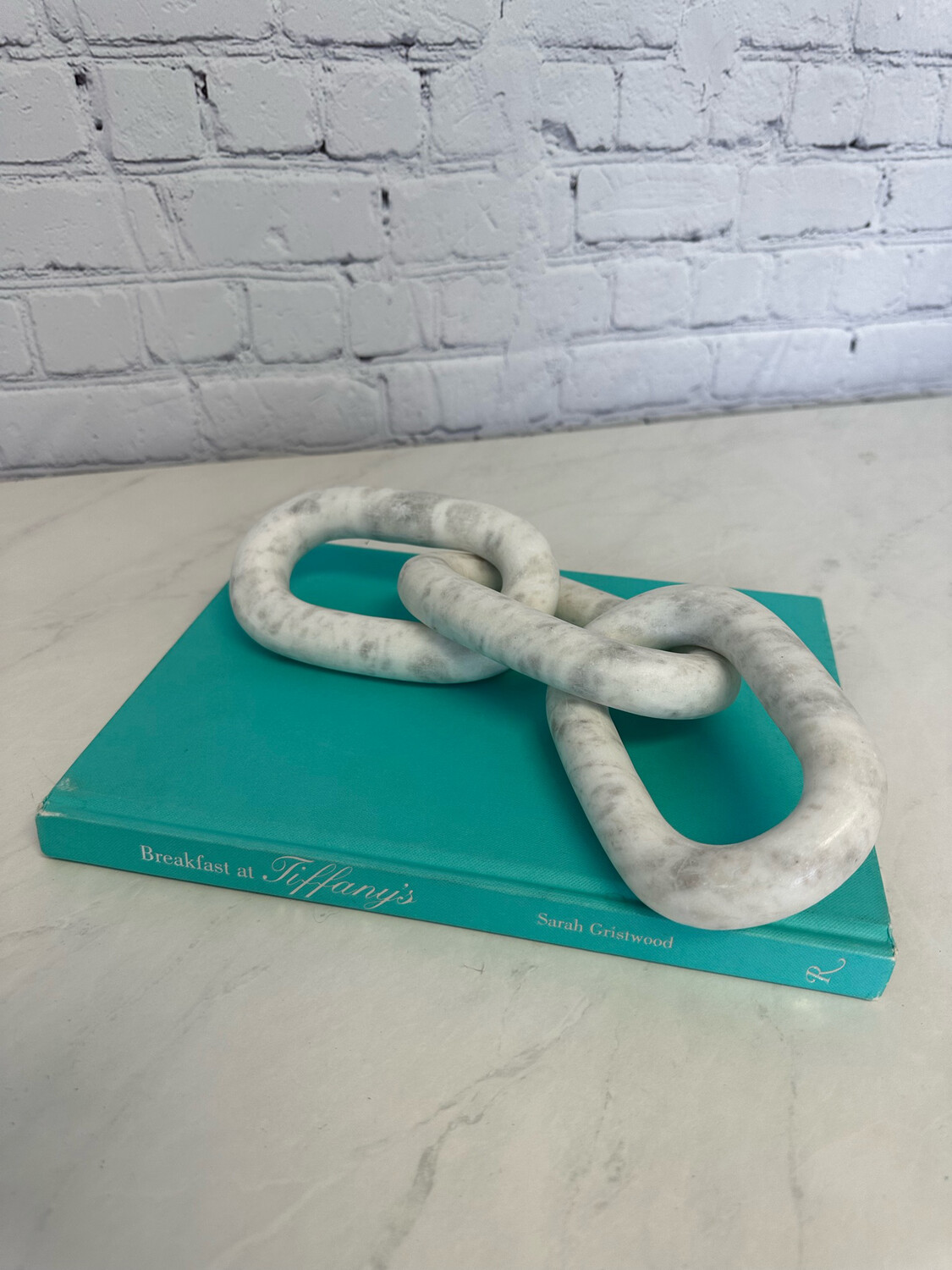 Chunky White & Grey Marble Table Links