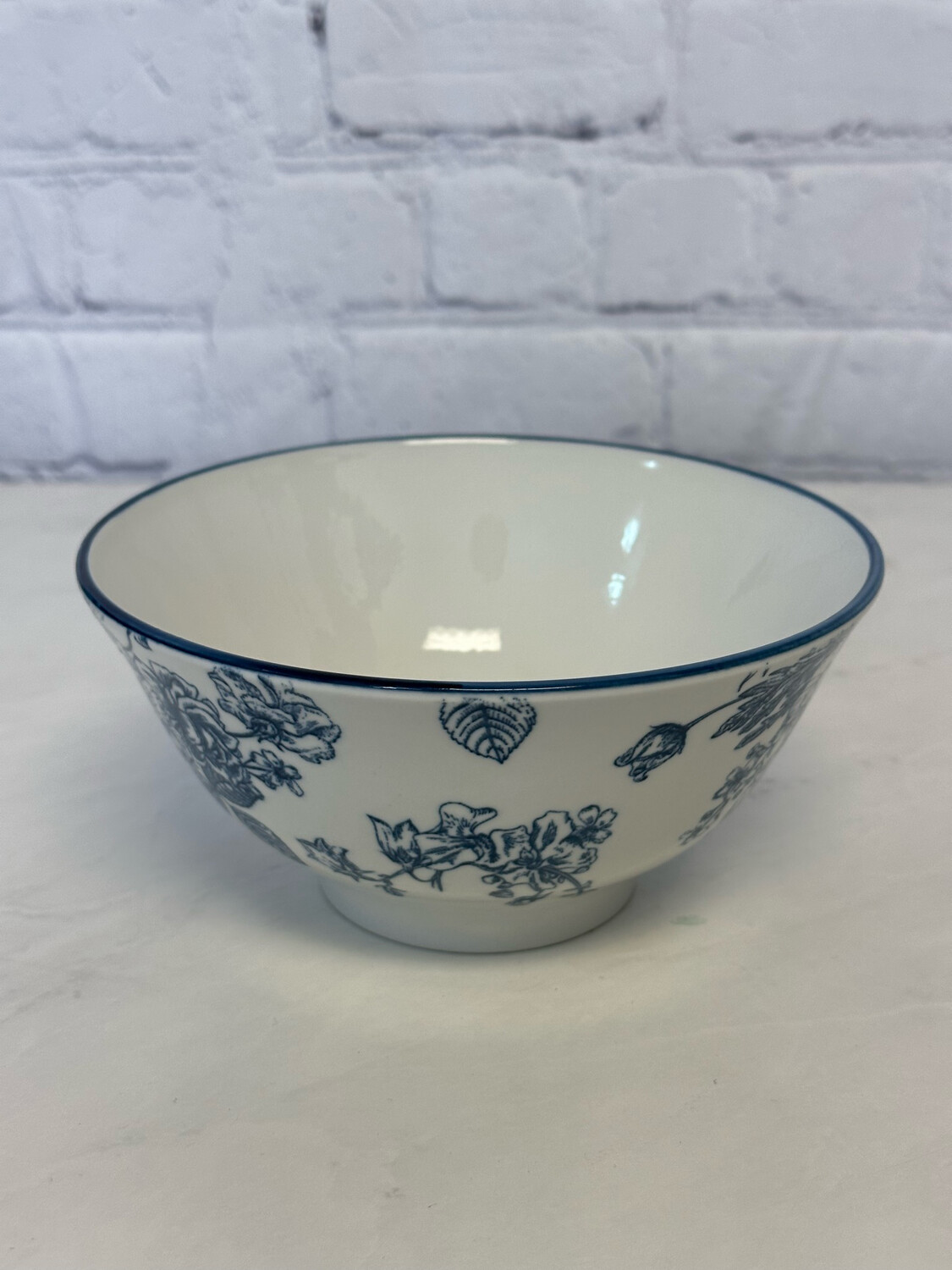 White & Blue Flower Bowl - Set Of 2
