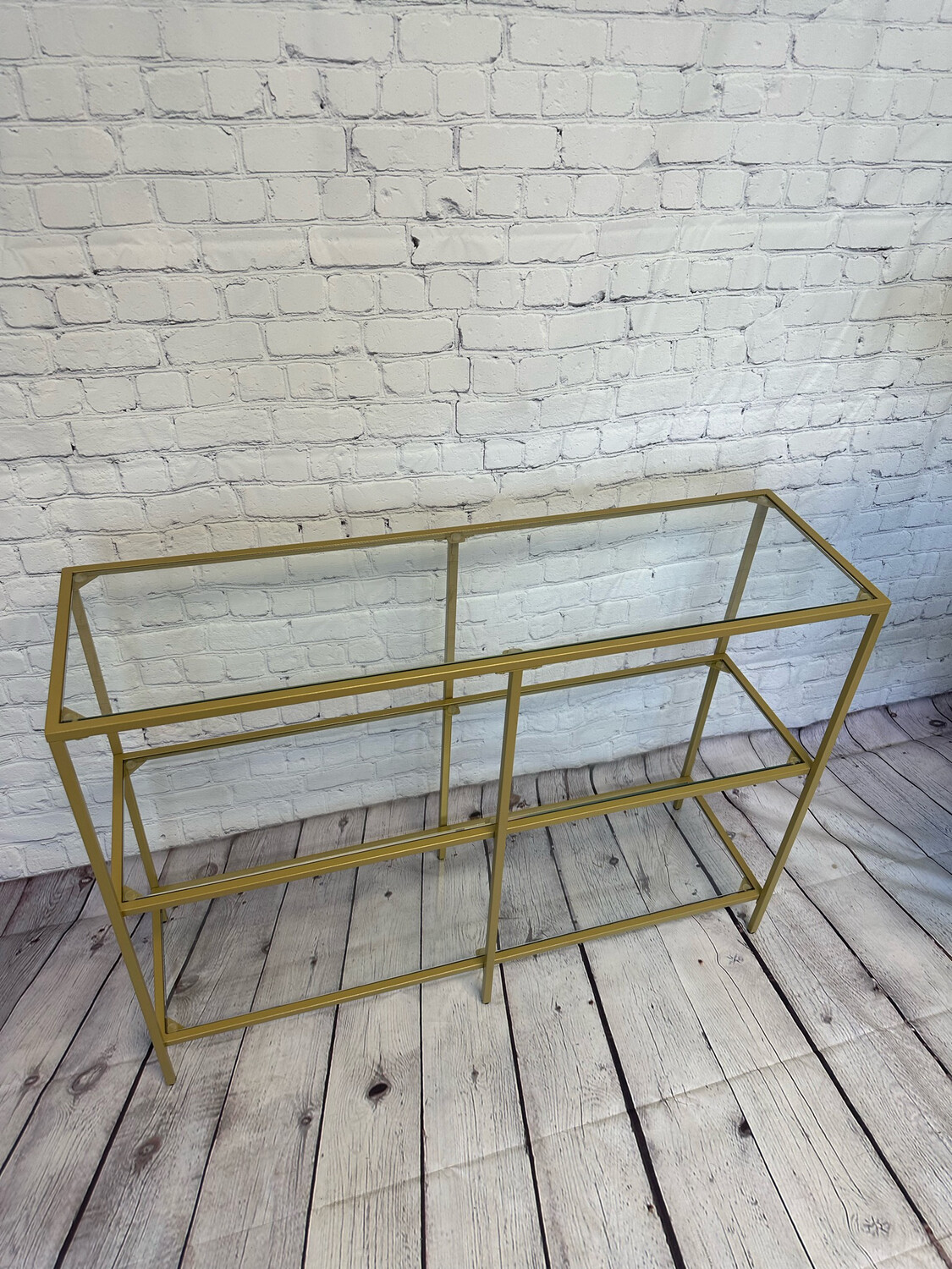 Gold & Glass Console Table