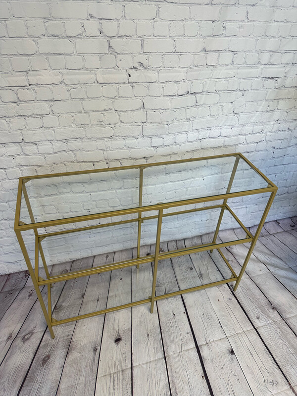 Gold & Glass Console Table