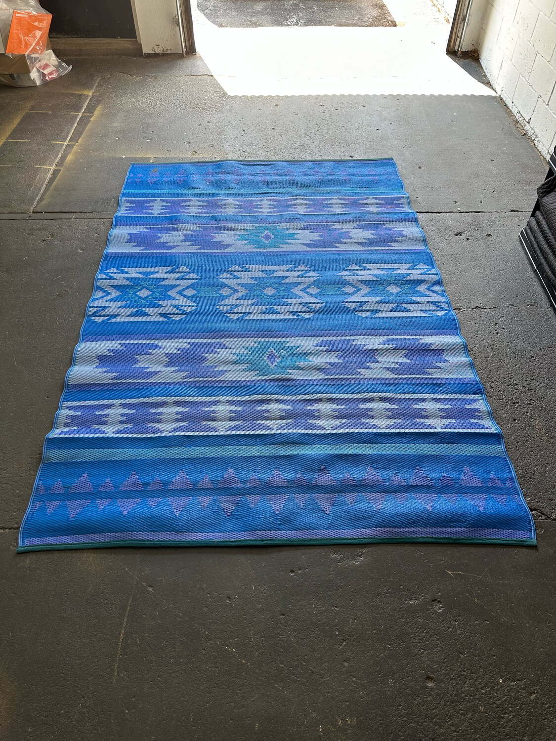 Blue & Purple Outdoor Area Rug 6x9