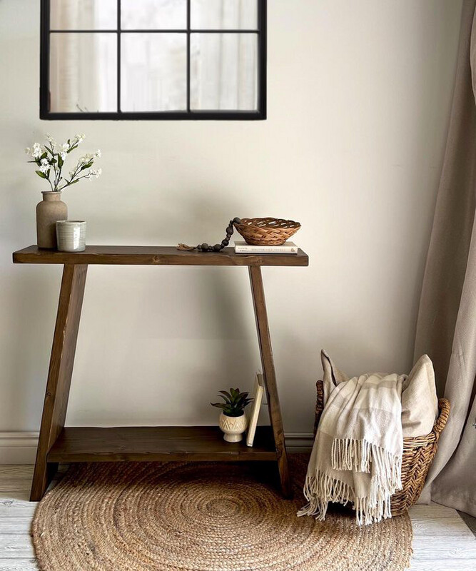 Dark Rustic Console Table