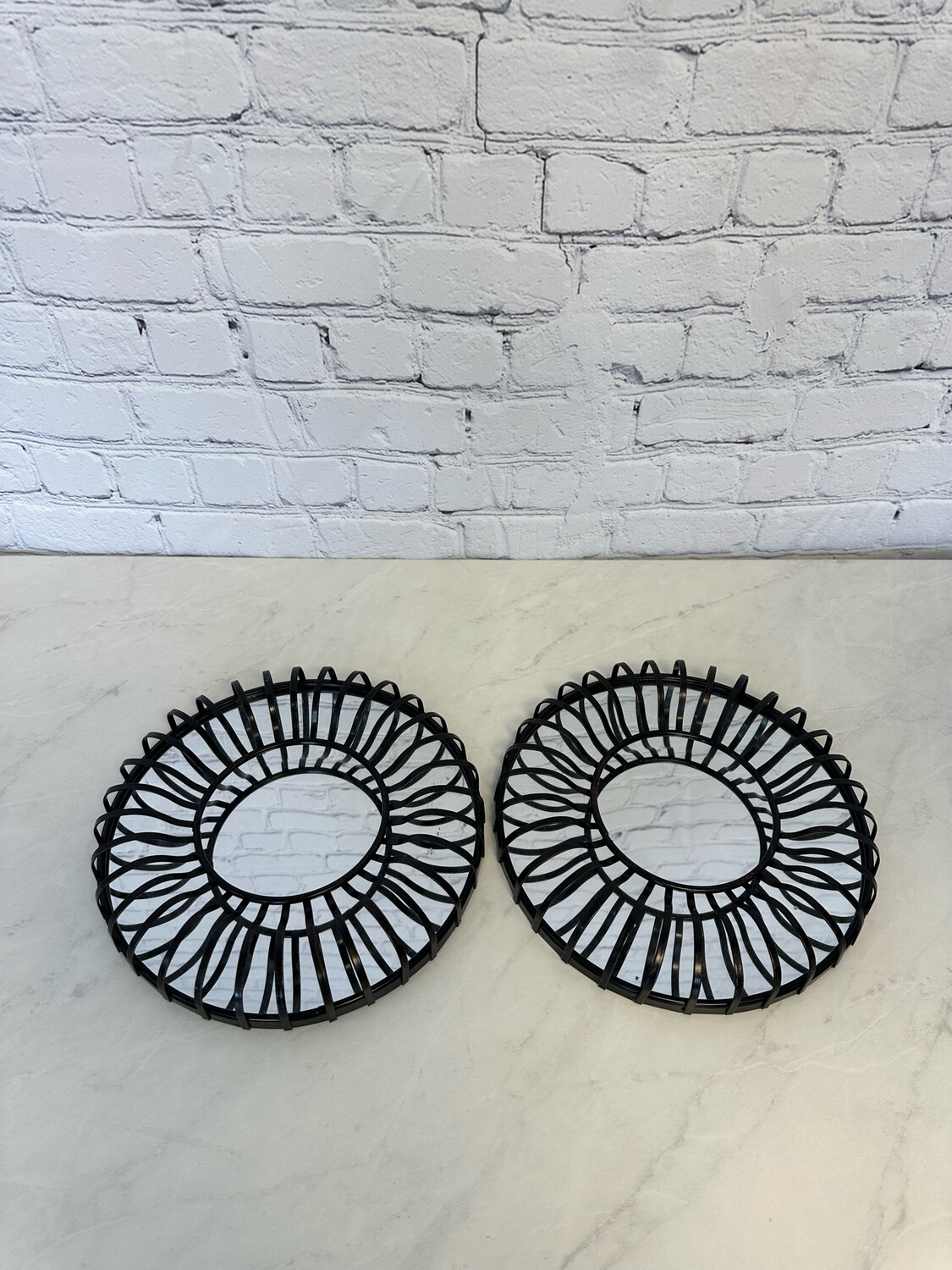 Dark Spiral Mirror - Set Of 2