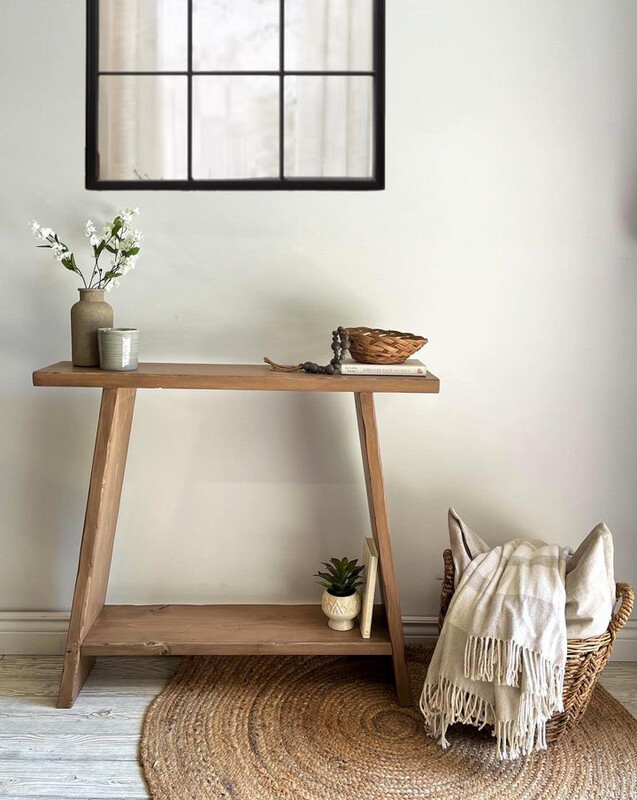 Light Rustic Console Table