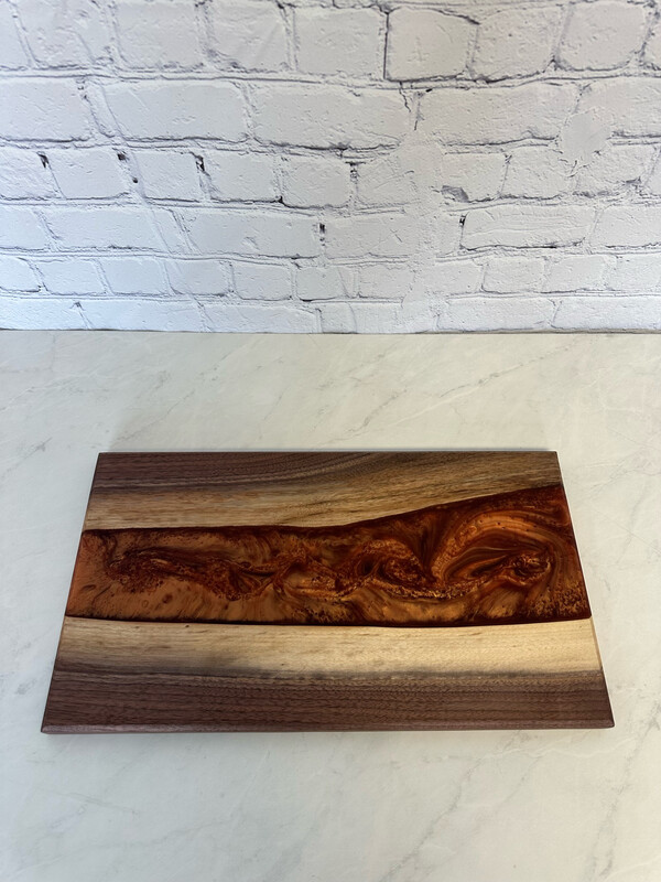 Orange Epoxy Serving Board