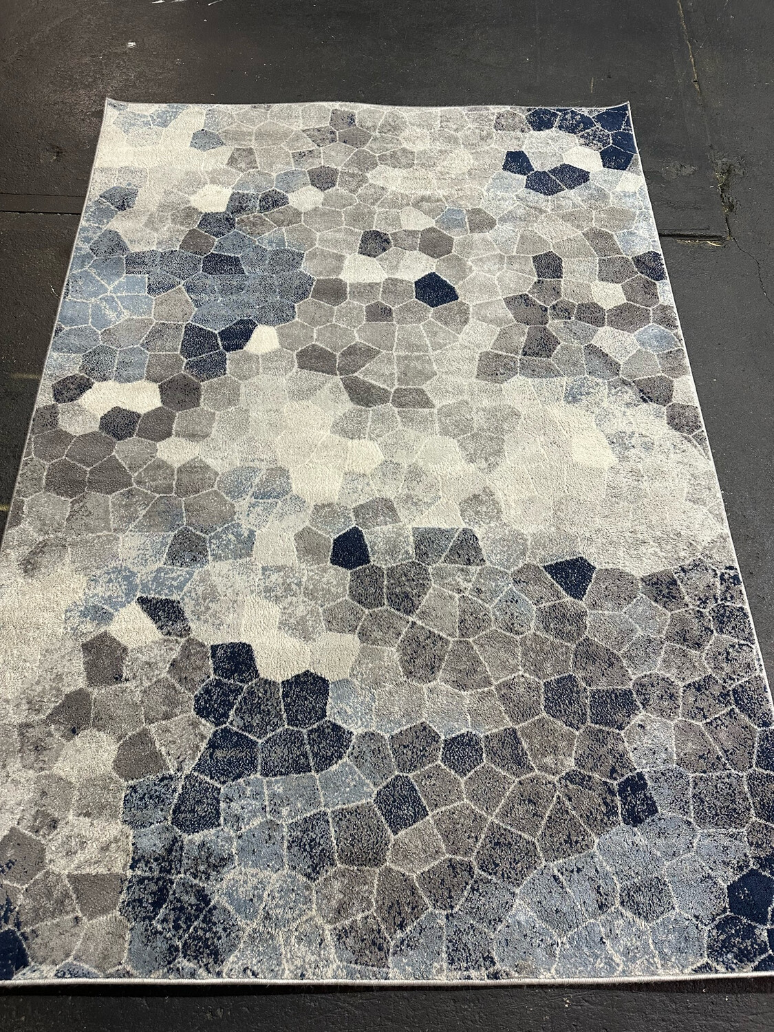 Speckled Grey & Navy Rug 5x7