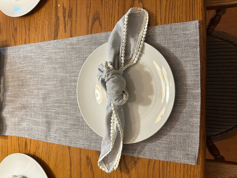 Light Grey Serviette - Set Of 2