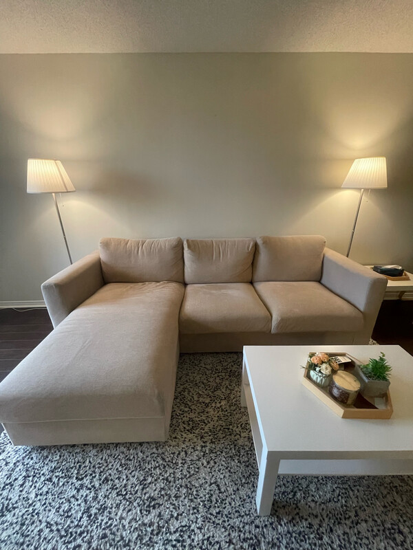 Beige 2 Piece Sectional