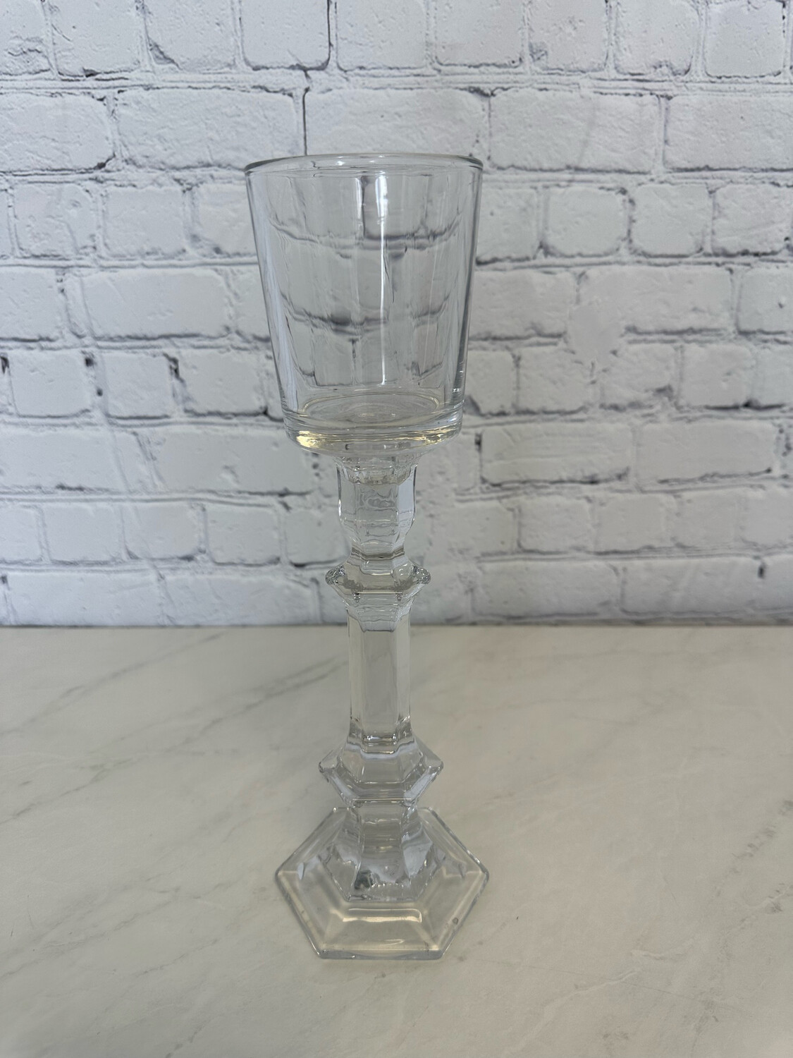 Tall Glass Candle Holder