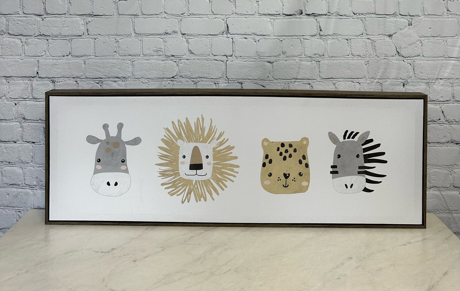 Kids Safari Framed Canvas