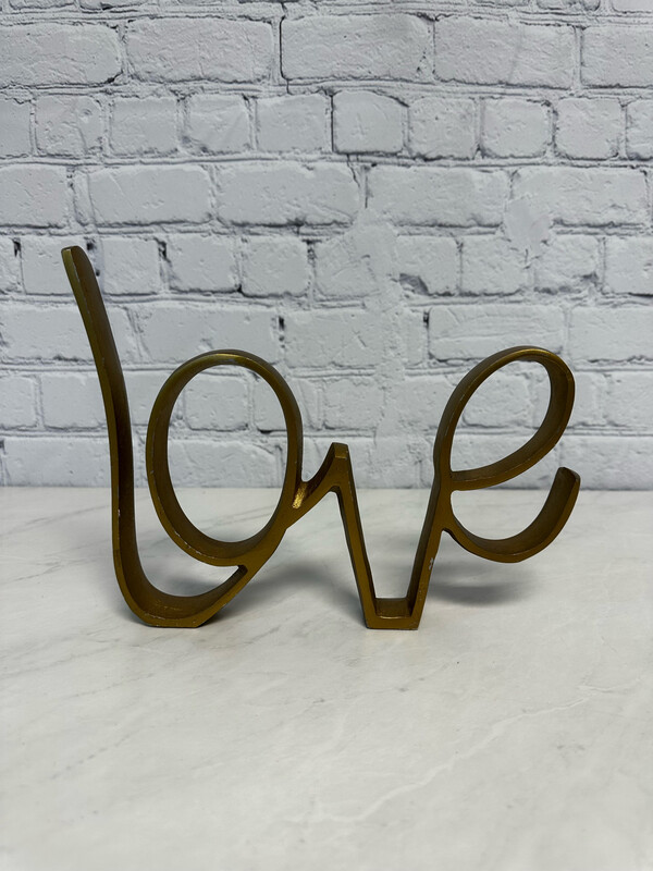 Gold Metal LOVE Decor