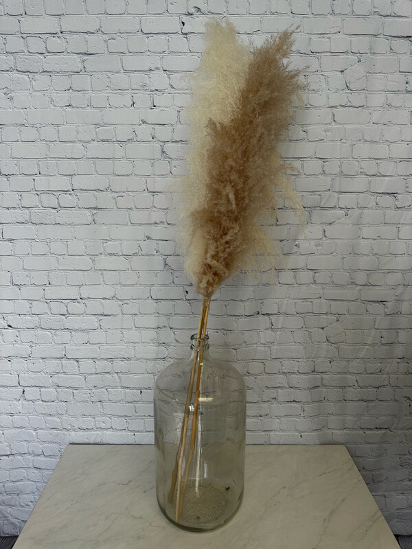 Clear Glass Floor Vase