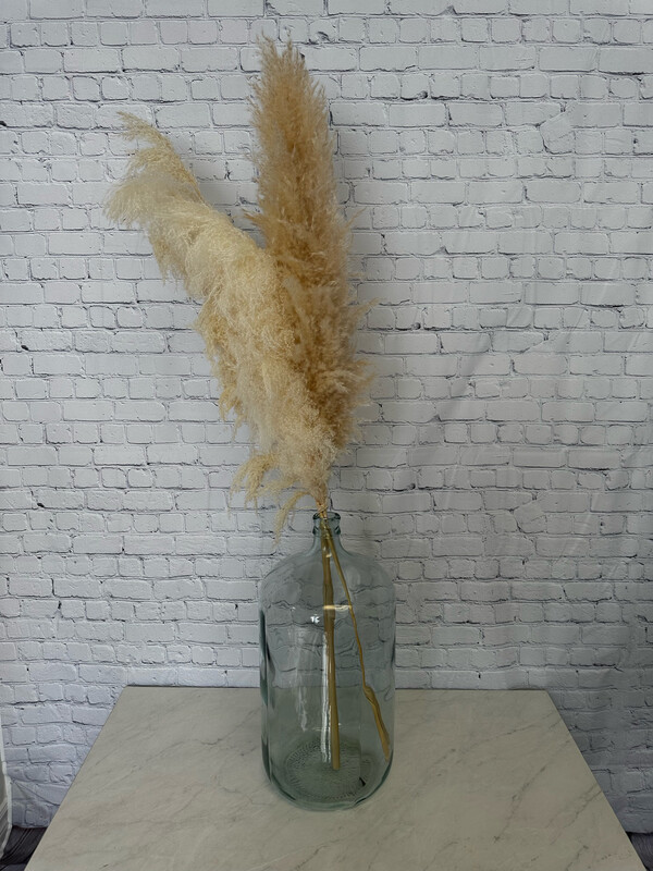 Blue Tinted Glass Floor Vase