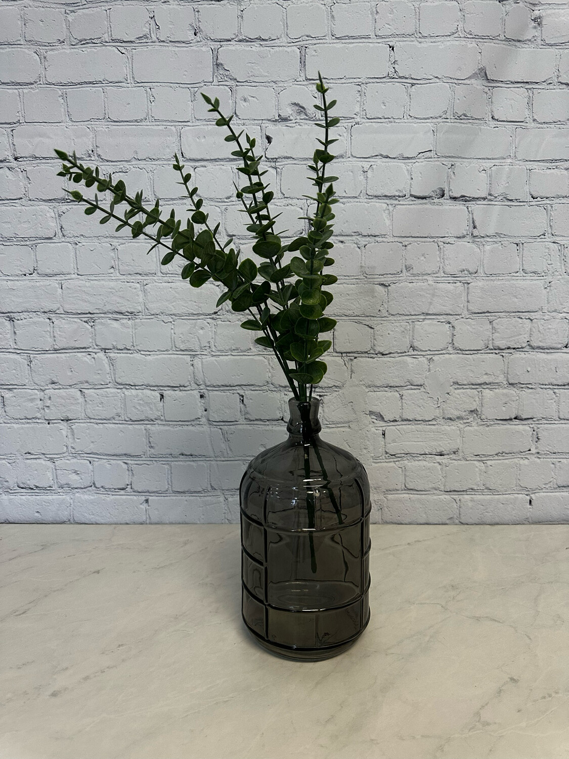 Dark Blue/Grey Clear Vase