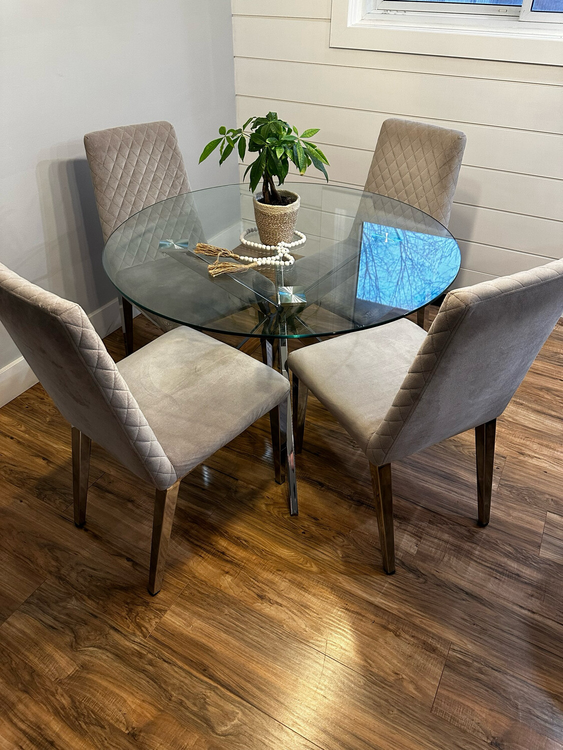 Light Grey Fabric Chair - Set Of 4