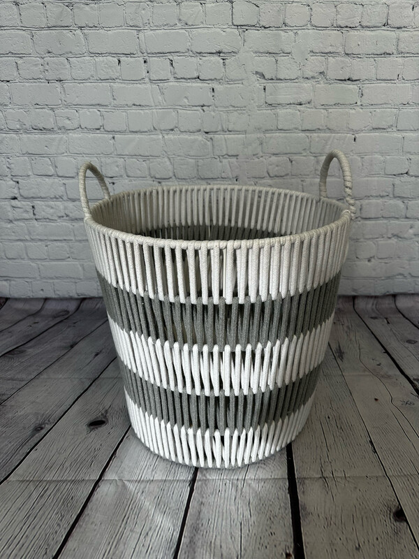 Large Wire Striped Floor Basket