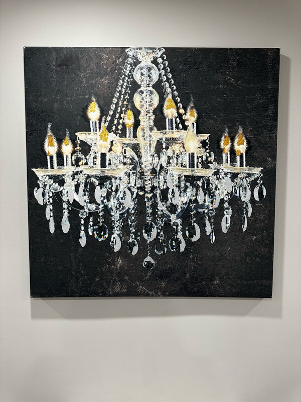 Black Chandelier Canvas