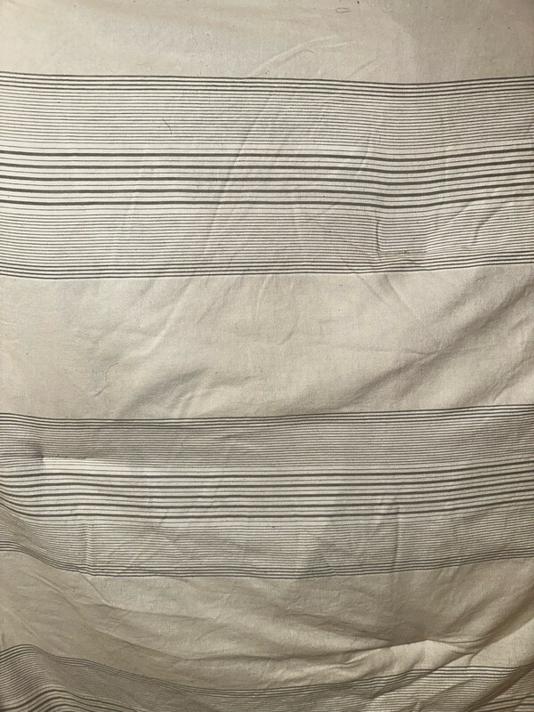 King Bedding - Light Grey Stripes w/ 2 Cases