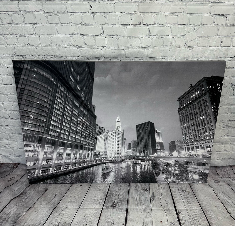 Black & White City Canvas