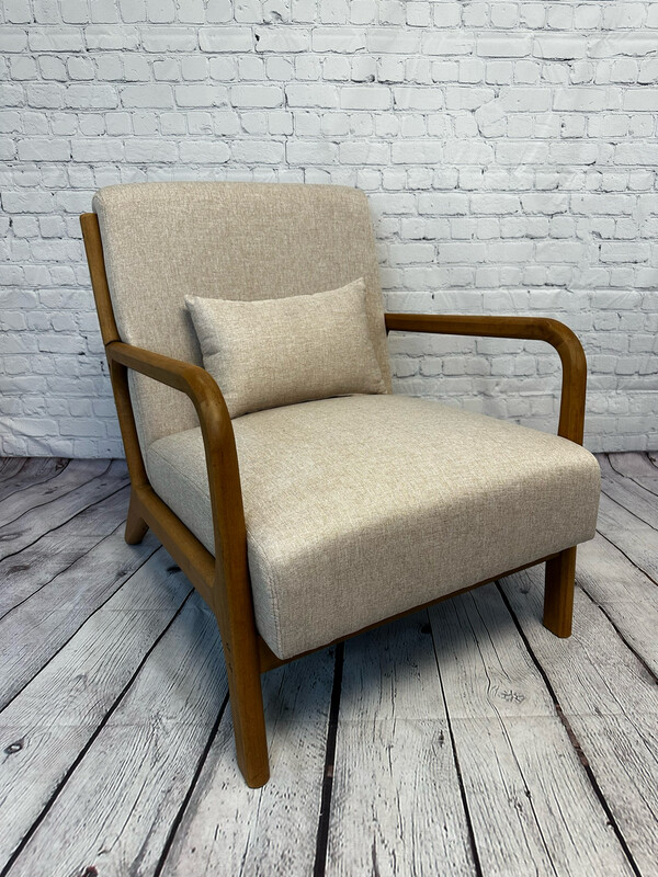 Beige Upholstered Accent Chair - Set Of 2
