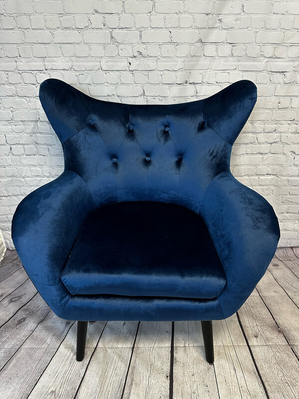 Royal Blue Velvet Accent Chair