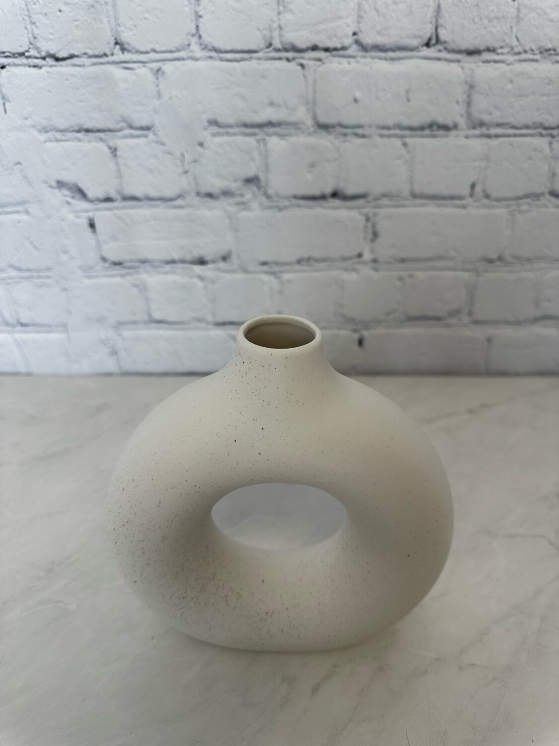 Medium White Circle Vase